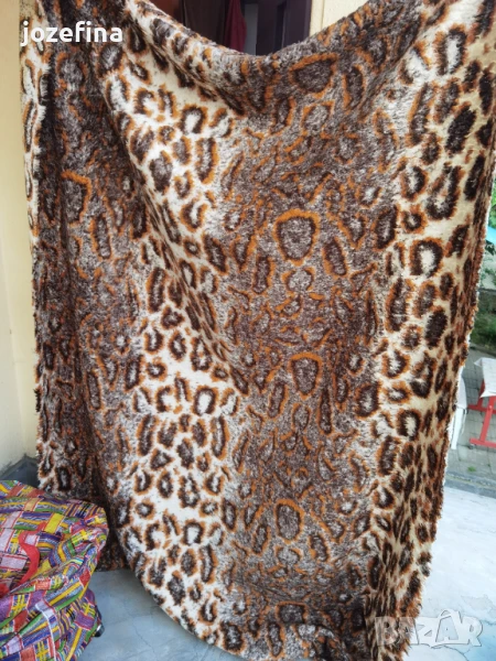 Комплект мъхести тигрови/ягуар покривки за легла и калъфки за възглавници., снимка 1