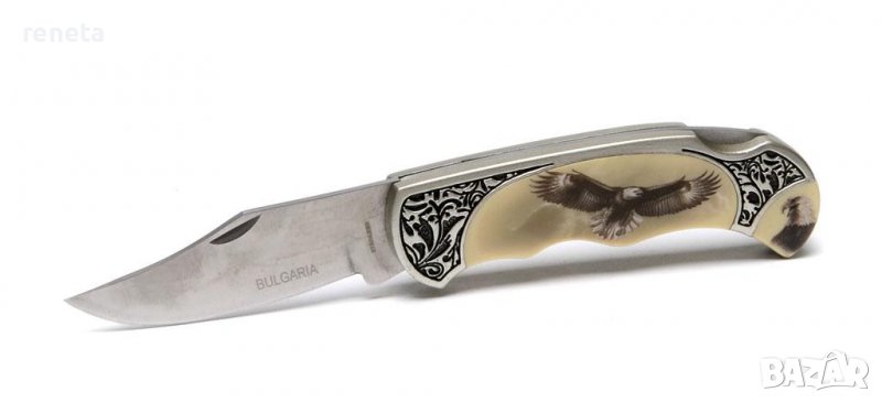 Нож Ahelos, Орел, Сгъваем, Подаръчна кутия, Сребрист, снимка 1