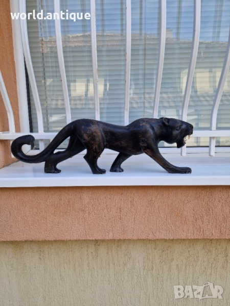 Огромна антикварна дървена фигура статуетка скулптура , снимка 1