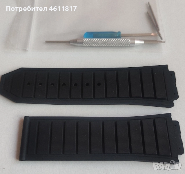 Силиконова каишка HUBLOT 28-19мм, снимка 1