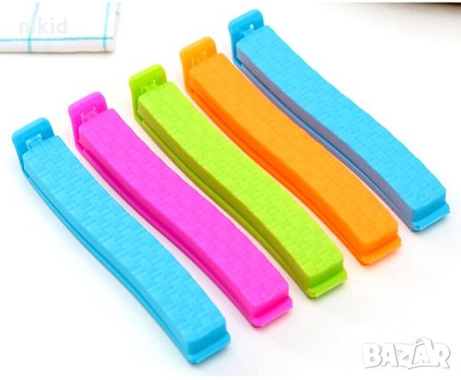 5 бр щипка щипки клипс за торбички пликчета опаковки пластмасови, снимка 1