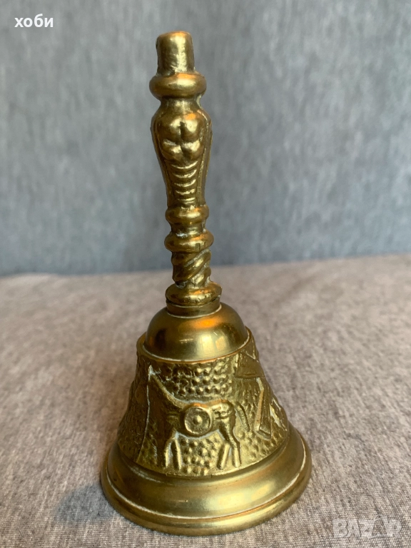 Месингова камбанка  Декорирана, снимка 1