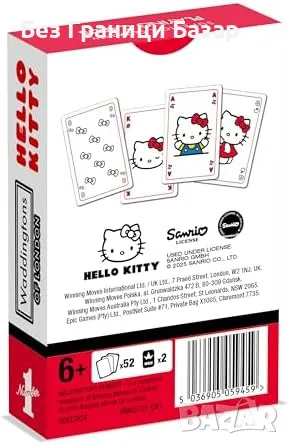 Нови Карти за игра Waddingtons Hello Kitty – забавление навсякъде, снимка 1