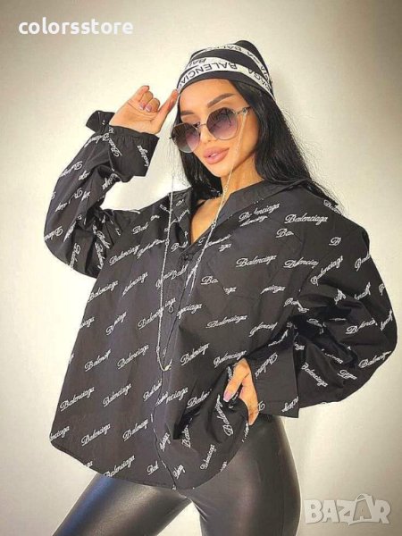 Черна риза Balenciaga кодVL29H, снимка 1