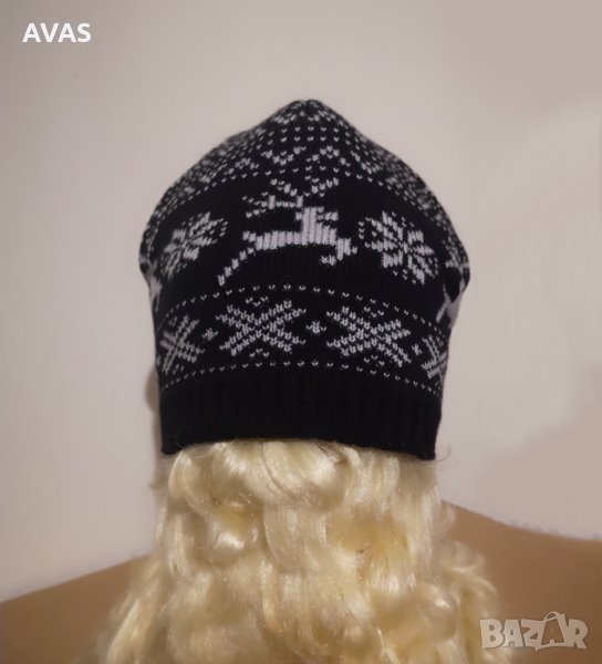 Нова спортна шапка с еленчета черна дамска, снимка 1