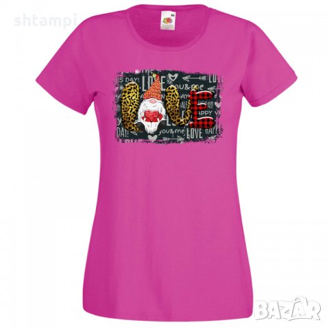 Дамска тениска Valentines Day Gnome Love, снимка 9 - Тениски - 35552305