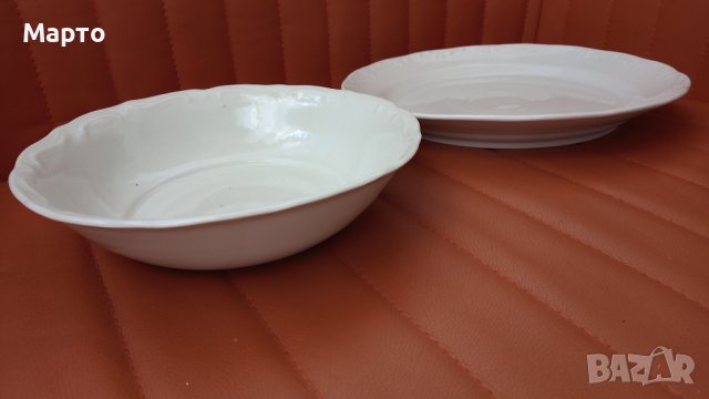 Две големи порцеланови чинии, различни от един сервиз, снимка 14 - Чинии - 42107189