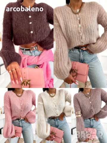 Дамски пуловер от 80% мохер, 5цвята 