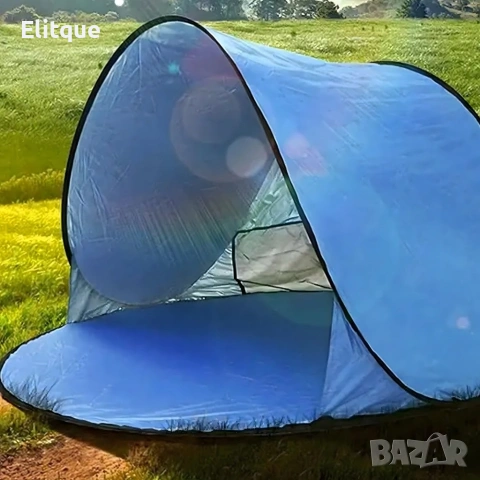 Автоматична плажна палатка с параван, UV защита 30+, 150x150x90 см, снимка 6 - Декорация за дома - 54196009