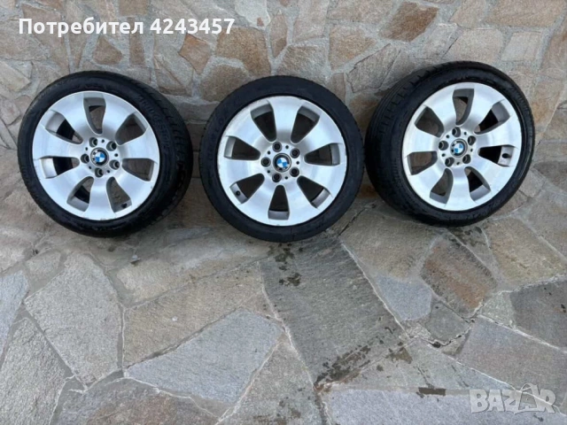BMW 17 цола оригинални джанти + гуми Bridgestone Potenza