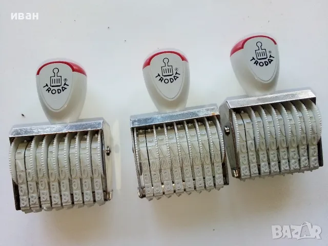 Стари неупотребявани печати за дати TRODAT, снимка 2 - Други ценни предмети - 48455400