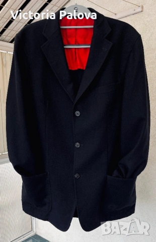 Луксозно черно кашмирено сако J.D. Fielding 100% кашмир