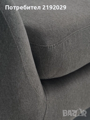 ДИВАН 2,5-местен, сив текстил, снимка 2 - Дивани и мека мебел - 51605931