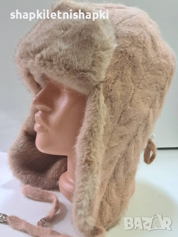 Дамска шапка лукс,ангора,вълна - 110