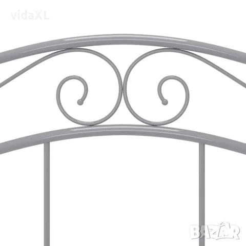 vidaXL Рамка за легло, сива, метал, 120x200 cм, снимка 7 - Спални и легла - 56146858