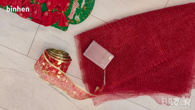 Коледна червена декорация за елха, снимка 8 - Декорация за дома - 52511784