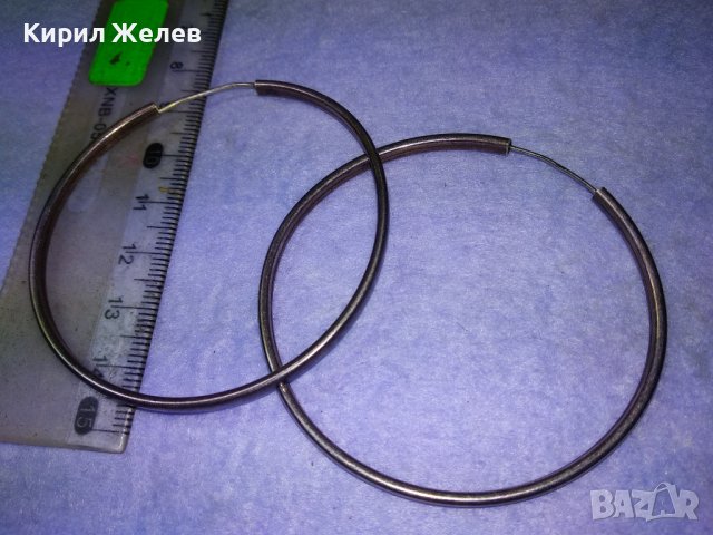 ЕФЕКТНИ СРЕБЪРНИ ВИНТИДЖ АРТ ГОЛЕМИ ОБЕЦИ СРЕБРО 925 РЪЧНА МАЙСТОРСКА РАБОТА 40020, снимка 4 - Обеци - 42843786