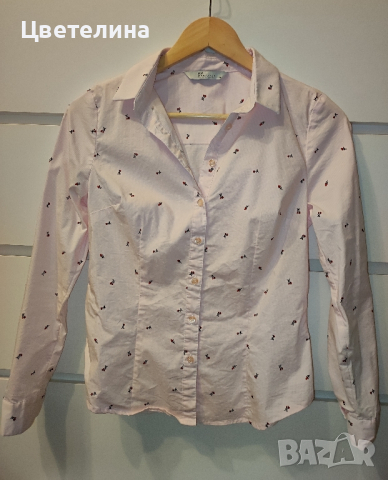 Дамска вталена риза с рози LC WAIKIKI размер 36/S цена 25,99 лв.