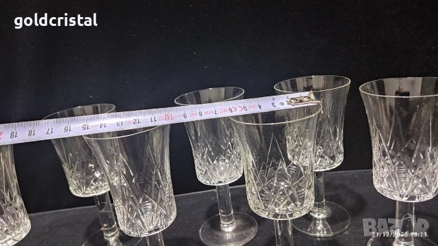 Руски кристални чаши , снимка 4 - Антикварни и старинни предмети - 35858571