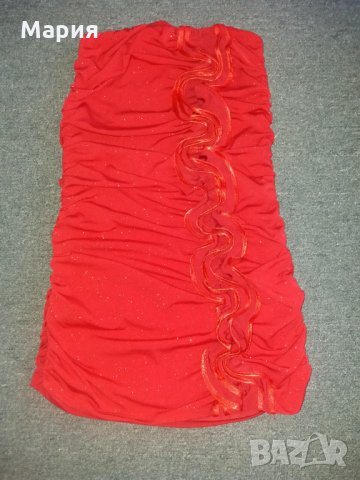 Червена рокля S - 13 ЛВ, снимка 2 - Рокли - 33753733