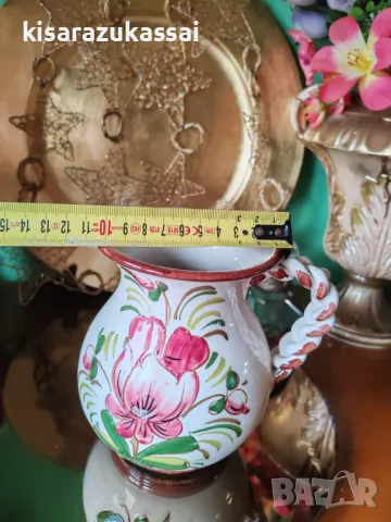 Красива каничка с плетена дръжка и свежи цветове., снимка 5 - Други - 48815857