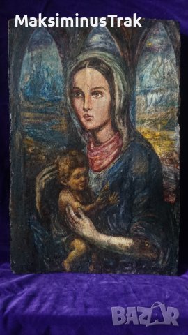 Мадона масло на дърво , снимка 12 - Други ценни предмети - 39520558