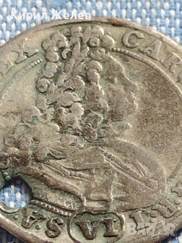 Сребърна монета 6 кройцера 1713г. Карл шести Бреслау Селезия 24952, снимка 3 - Нумизматика и бонистика - 42888606