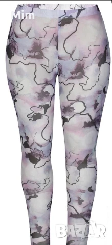 ZHENZI M/2XL Прозрачен еластичен клин в лилаво розово на черни фигури , снимка 2 - Клинове - 51268789