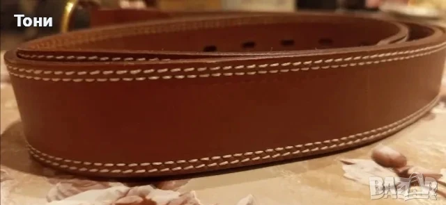 Нов Италиански Дамски Колан Изцяло от Естествена Кожа 125см., снимка 6 - Колани - 50754820