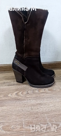 Кафяви дамски ботуши, снимка 2 - Дамски ботуши - 54127756