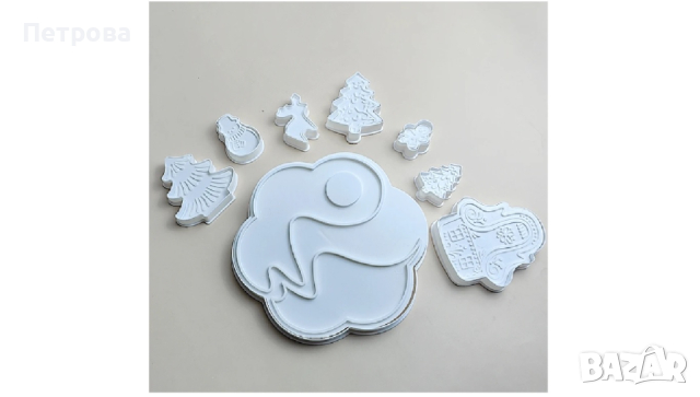 Релефни резци за Коледна къщичка – 8 части, снимка 3 - Форми - 44598116