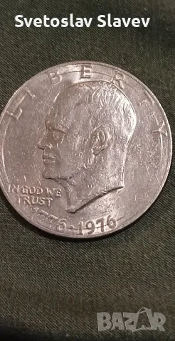 Един сребърен долар., снимка 2 - Нумизматика и бонистика - 49689814