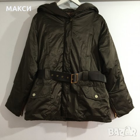 Марково ЗАРА ефектно топло яке с красива яка, джобове, колан, скрит метален цип , снимка 1