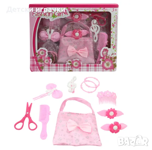Детски комплект с чанта и аксесоари за коса 