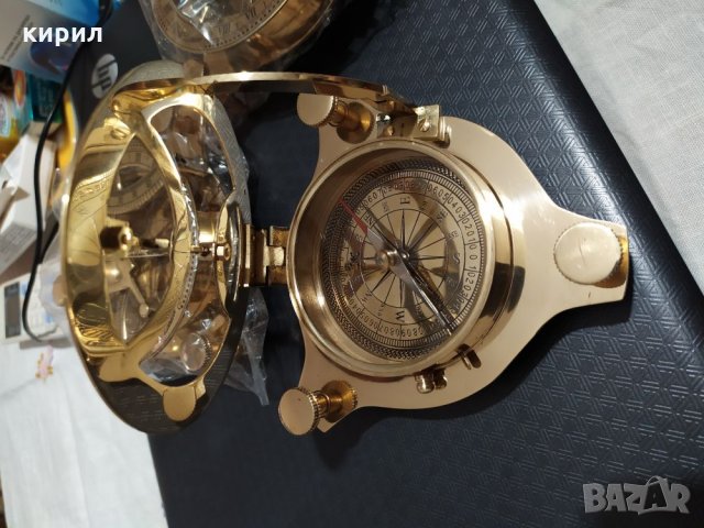 Огромен компас със слънчев часовник, снимка 11 - Антикварни и старинни предмети - 31203596