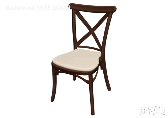 Трапезен стол Крос с възглавничка, снимка 5 - Столове - 48712704