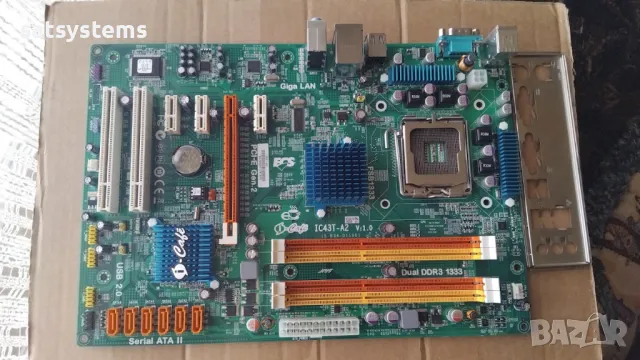 Дънна платка ECS EliteGroup I-Cafe IC43T-A2 VER:1.0 Socket 775 CPU+FAN+RAM, снимка 4 - Дънни платки - 49962177