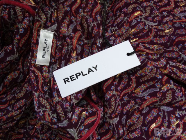 НОВА! Replay Mini Dress for Marriage Дамска Флорална Рокля Размер S, снимка 13 - Рокли - 44323434