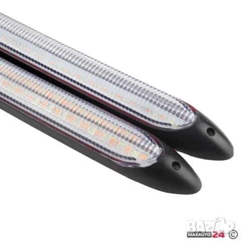 Дневни LED светлини 275мм бяло и жълто 12V 2 броя, снимка 3 - Аксесоари и консумативи - 55865105
