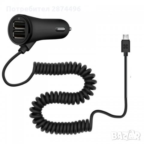 Micro USB зарядно за автомобил BELKIN с 2 USB порта, снимка 2 - Аксесоари и консумативи - 30909545