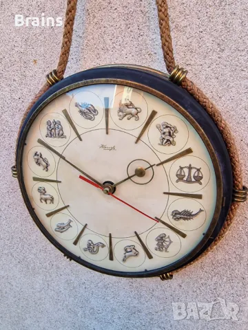 KIENZLE Зодиак Немски Кварцов Стенен Часовник, снимка 2 - Антикварни и старинни предмети - 48557529