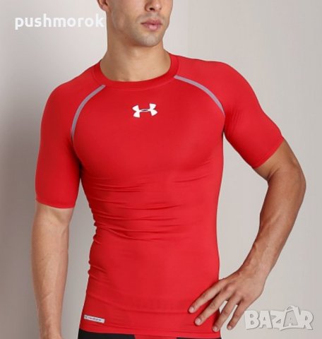 Under Armour Heatgear Dynasty Compression T Red Sz L / #00120 /, снимка 1