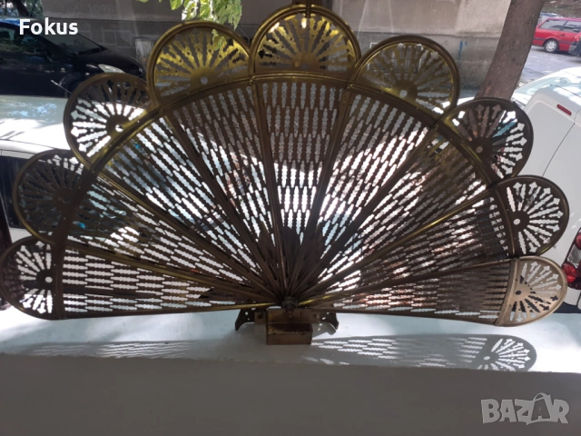 Невероятна барокова менсингова решетка за камина, снимка 3 - Антикварни и старинни предмети - 53307347