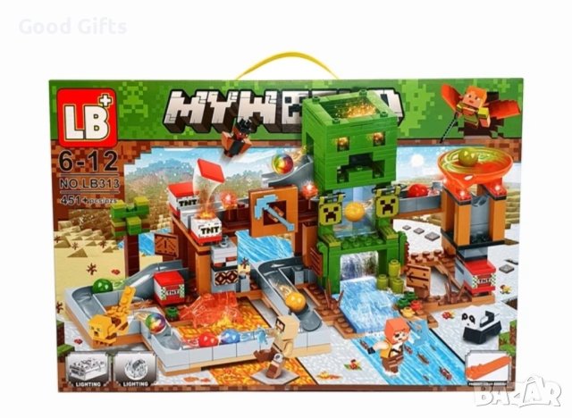 Конструктор MY WORLD Мина Creeper, с LED подсветка, 451 бр

, снимка 3 - Конструктори - 42797997