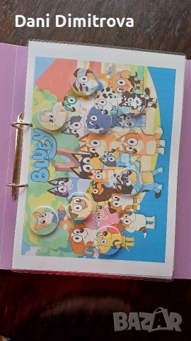 Блуи / Bluey активна книжка за деца с велкро стикери , снимка 2 - Образователни игри - 54335732