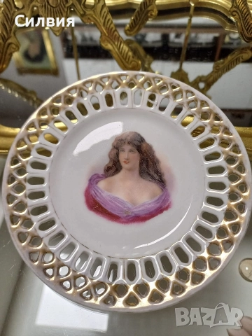 Антикварни чинийки 3бр., снимка 5 - Колекции - 52861009