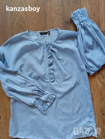 MASSIMO DUTTI  blue striped shirt - дамска риза р-р 38 / М, снимка 3 - Ризи - 55849665