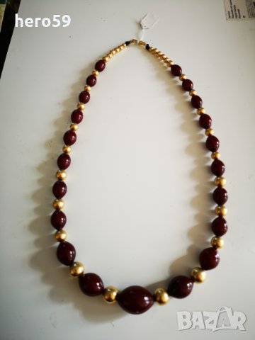 Дамска огърлица-кехлибар и злато.Османска империя., снимка 4 - Колиета, медальони, синджири - 31537404