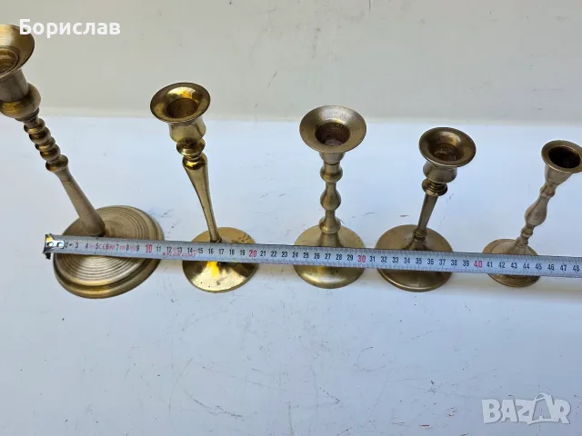 Бронзови свещници, снимка 4 - Антикварни и старинни предмети - 56378044