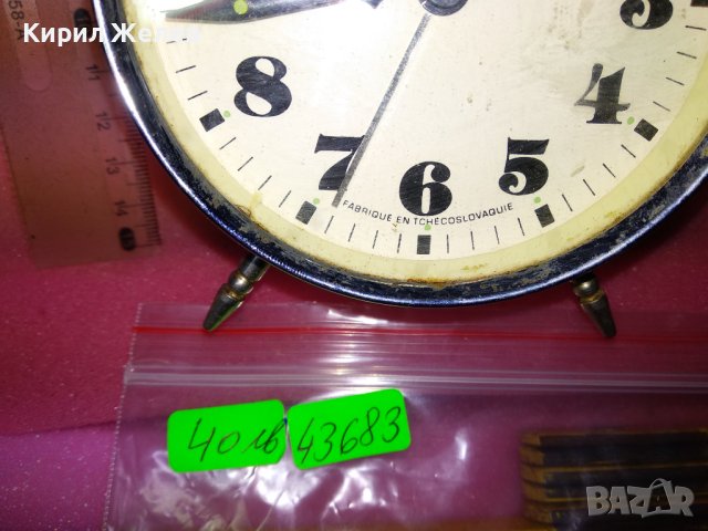 PRIM FABRIQUE EN TCHECOSLOVAQUIE Стар МЕХАНИЧЕН КОЛЕКЦИОНЕРСКИ ЧЕХОСЛОВАШКИ БУДИЛНИК - ПРИМ 43683, снимка 7 - Антикварни и старинни предмети - 44466258